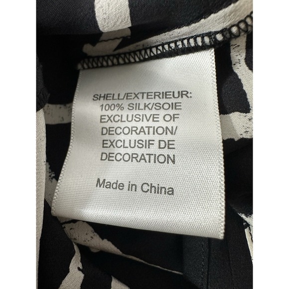 Tory Burch 100% Silk Top Women's Size‎ 0 Small Long Sleeve Career Zip Designer - Picture 4 of 8